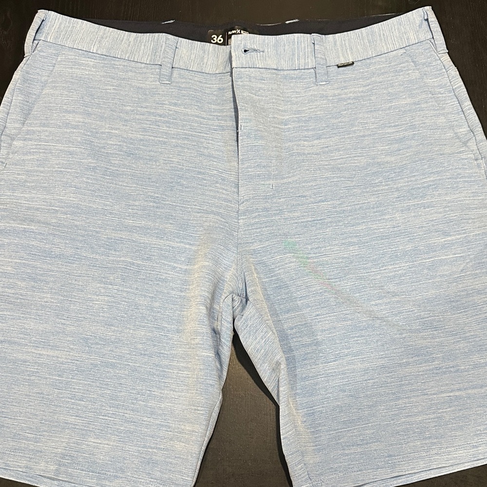 Hurley Men's Sky Blue Flat Front Shorts